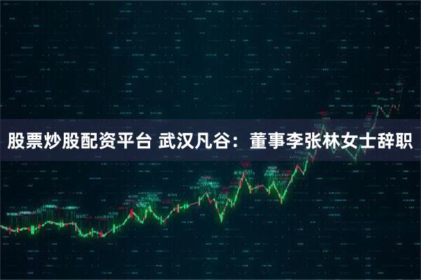 股票炒股配资平台 武汉凡谷：董事李张林女士辞职