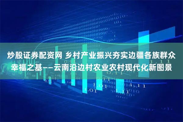 炒股证券配资网 乡村产业振兴夯实边疆各族群众幸福之基——云南沿边村农业农村现代化新图景